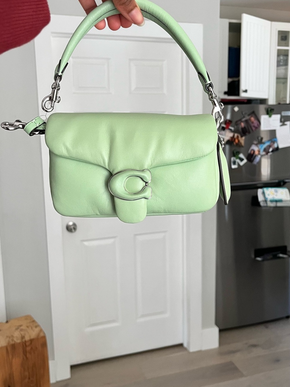 Coach Pillow Tabby Shoulder Bag 18 in Pistachio Green Nappa Leather